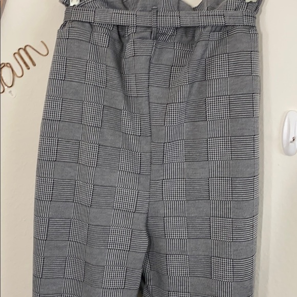 NWT plaid paper bag waist trousers - Picture 5 of 7